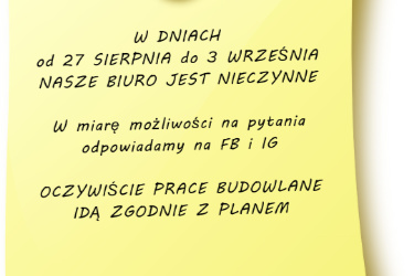 PRZERWA W PRACY BIURA WAKACJE 2021